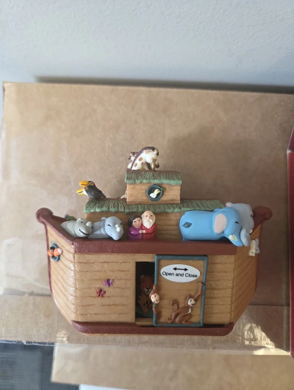Set of 3 Hallmark Christmas Ornaments--Excellent Condition--Santa, Noah's Ark